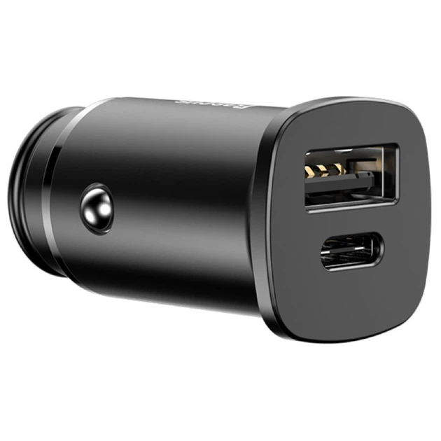 АЗП Baseus Square Metal PD 3.0 QC 4.0+ 30W USB + Type-C (CCALL-AS) (Чорний) - зображення 2