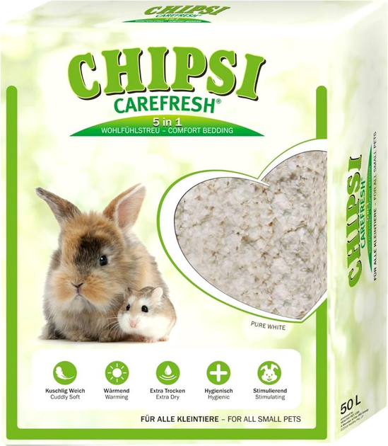 Наповнювач для гризунів Chipsi Carefresh Pure White 50 l (0066380001372) - зображення 1