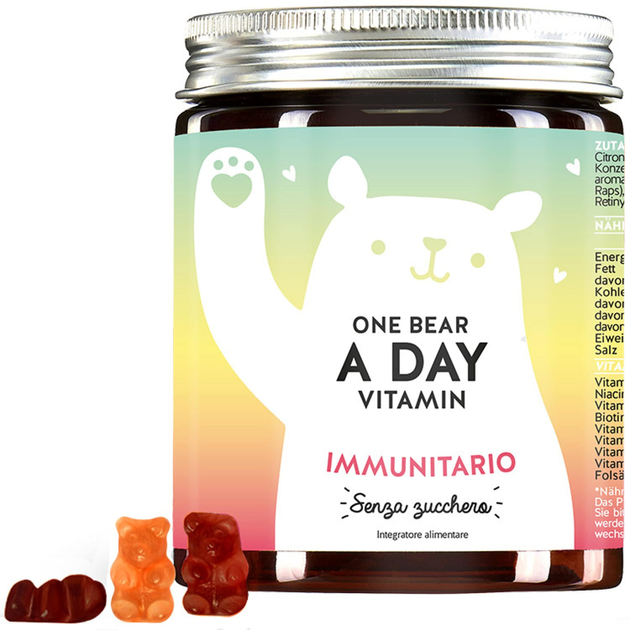 Witaminy Bears With Benefits One Bear A Day Vitamin Immun Boost Mit Vitamin C & D 90 szt (0745760685165) - obraz 1