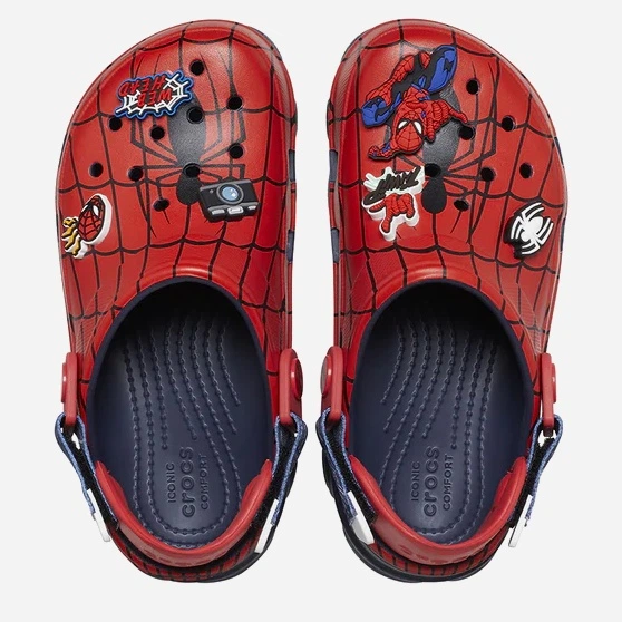 Дитячі крокси-сабо для хлопчика Crocs Team Spiderman All Terain Kids Clog 208786-410 32-33 (J13) Червоний/Темно-синій (196265386963) - зображення 7