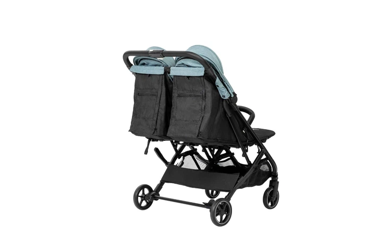 Прогулочная коляска двойная, для двойни, близнецов 11,6кг FreeON Active TWIN черно-зеленая Словения 49720 - Фото 4 Прогулочная коляска двойная, для двойни, близнецов 11,6кг FreeON Active TWIN черно-зеленая Словения 49720 - изображение 4