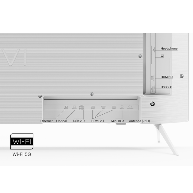 Телевизор 55" Kivi 55U760QW UHD/3840x2160/Smart TV/Bluetooth/Wі-Fі Белый - изображение 5