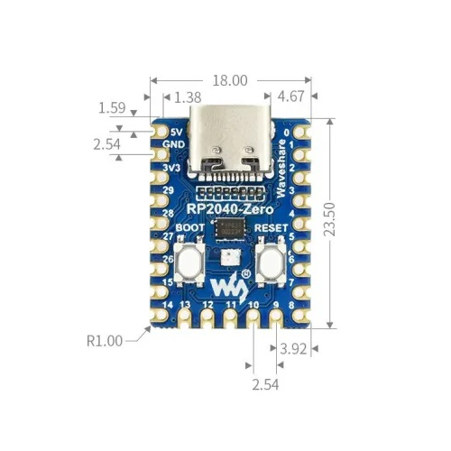 Миниатюрная плата разработчика RP2040-Zero GPIO ARM - Фото 5 Миниатюрная плата разработчика RP2040-Zero GPIO ARM - изображение 5