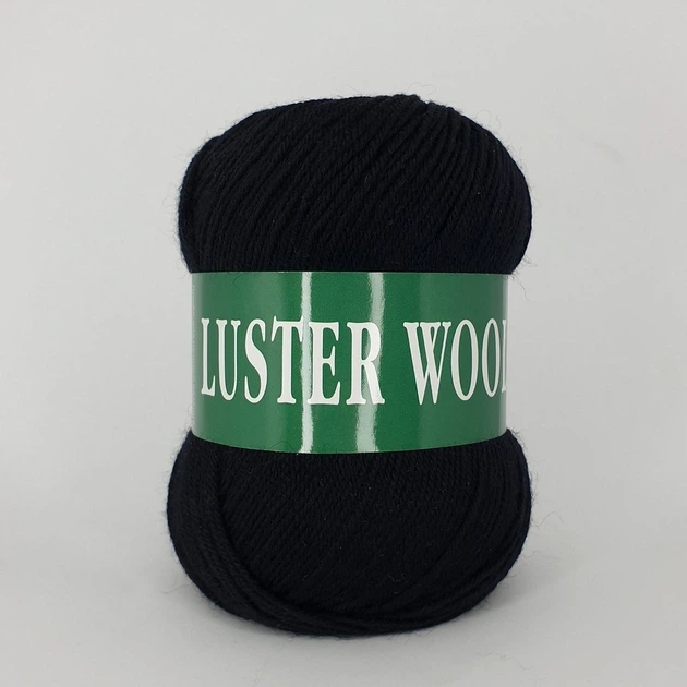 Пряжа шерстяная Vita Luster Wool 100 3352 черный - изображение 2