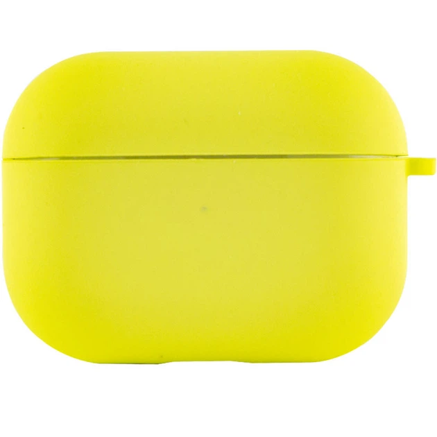 Силіконовий футляр з мікрофіброю для навушників Airpods Pro Жовтий / Bright Yellow - 00000039443_2 - изображение 2