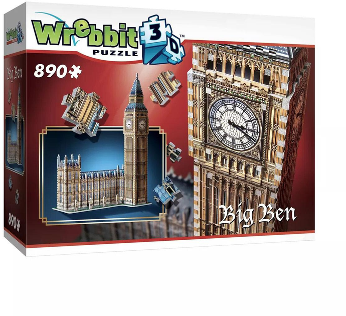 3D Puzzle Wrebbit 3D Big Ben 890 elementów (0665541020025) - obraz 1