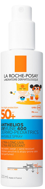 Сонцезахисний спрей La Roche-Posay Anthelios UVA 400 Dermo Pediatrics SPF50+ 200 мл (3337875886055) - зображення 1