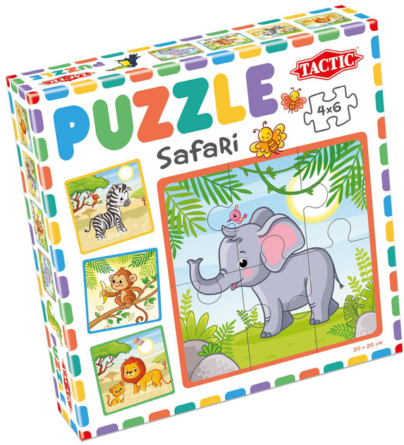 Puzzle Tactic Moje pierwsze puzzle Safari 4 x 6 elementów (6416739566658) - obraz 1