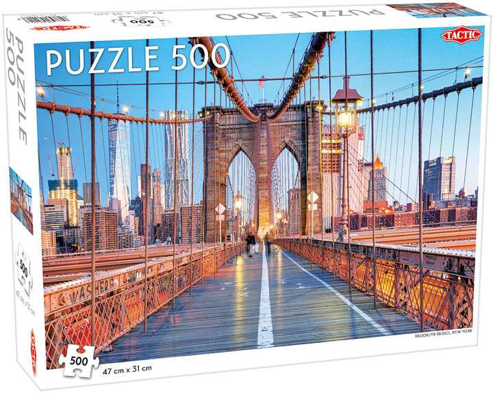 Puzzle Tactic Brooklyn Bridge New York 500 elementów (6416739582887) - obraz 1