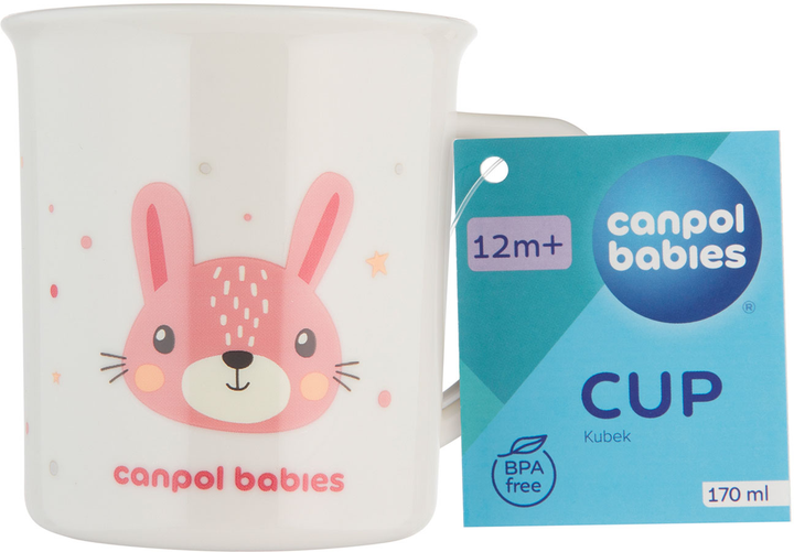 Кружка пластикова Canpol Babies Cute Animals Зайчик 170 мл (4/413_pin2) - зображення 2