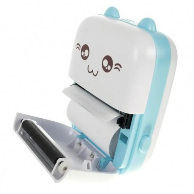Портативный детский термопринтер Mini Printer мини принтер с рулоном термобумаги в комплекте работает от телефона - Фото 5 Портативный детский термопринтер Mini Printer мини принтер с рулоном термобумаги в комплекте работает от телефона - изображение 5