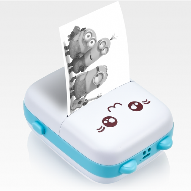 Портативный детский термопринтер Mini Printer мини принтер с рулоном термобумаги в комплекте работает от телефона - Фото 6 Портативный детский термопринтер Mini Printer мини принтер с рулоном термобумаги в комплекте работает от телефона - изображение 6