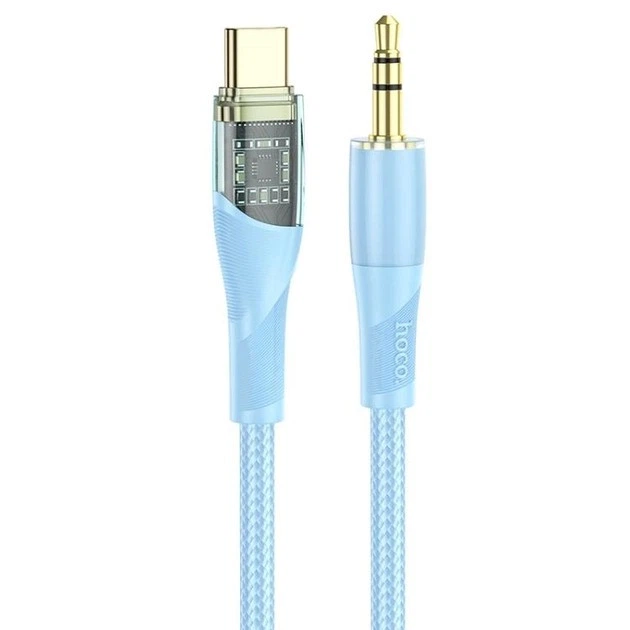 Кабель конвертер 3.5мм - Type-C HOCO UPA25 Digital audio conversion cable голубой - Фото 2 Кабель конвертер 3.5мм - Type-C HOCO UPA25 Digital audio conversion cable голубой - изображение 2