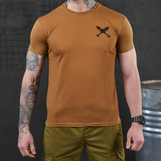 Потоотводящая мужская футболка с принтом Bayraktar Coolmax койот размер XL - изображение 1
