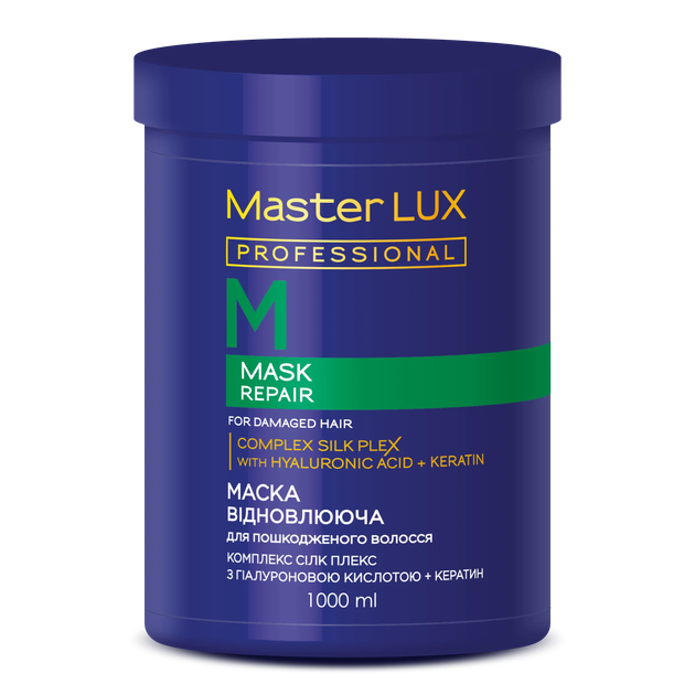 Маска Master LUX professional відновлюючий для пошкодженого волосся (REPAIR) 950 мл (2126235694) - Фото 1 Маска Master LUX professional відновлюючий для пошкодженого волосся (REPAIR) 950 мл (2126235694) - изображение 1