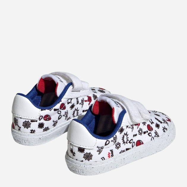 Sneakersy chłopięce na rzepy adidas x Marvel VULCRAID3R Spider-Man HP7752 22 (5.5UK) Białe (4066746105245) - obraz 4