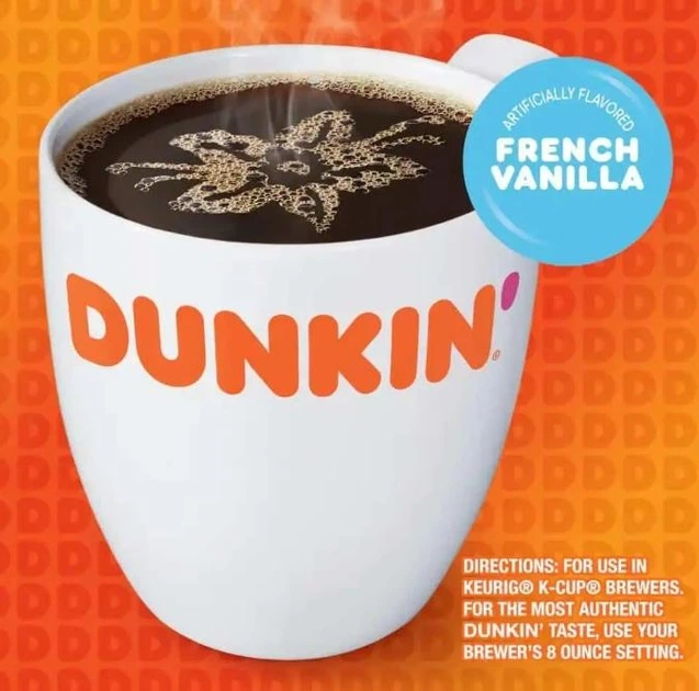 Капсули для кофе Dunkin' French Vanilla Flavored Coffee 10шт 105г - Фото 3 Капсули для кофе Dunkin' French Vanilla Flavored Coffee 10шт 105г - зображення 3