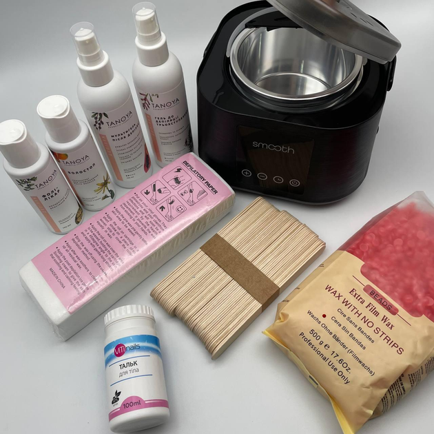 Професиональный стартовый набор для депиляции (Воскоплав, воск, гель ...