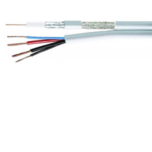 Комбинированный кабель Одескабель ССTV mini RG-59+(2*0,50+2*0,22) бухта 305 м оболочка ПВХ цвет белый - Фото 1 Комбинированный кабель Одескабель ССTV mini RG-59+(2*0,50+2*0,22) бухта 305 м оболочка ПВХ цвет белый - изображение 1