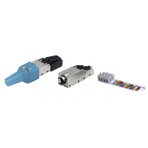 Модульный коннектор OK-net Кат.6А FTP RJ-45 (OK-KJ301-6AS, 681-0301) - Фото 1 Модульный коннектор OK-net Кат.6А FTP RJ-45 (OK-KJ301-6AS, 681-0301) - изображение 1