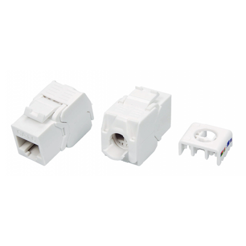 Модульный разъём OK-net Кат.6 UTP (180°, toolless) белый (OK-KM200-6UW) - Фото 1 Модульный разъём OK-net Кат.6 UTP (180°, toolless) белый (OK-KM200-6UW) - изображение 1