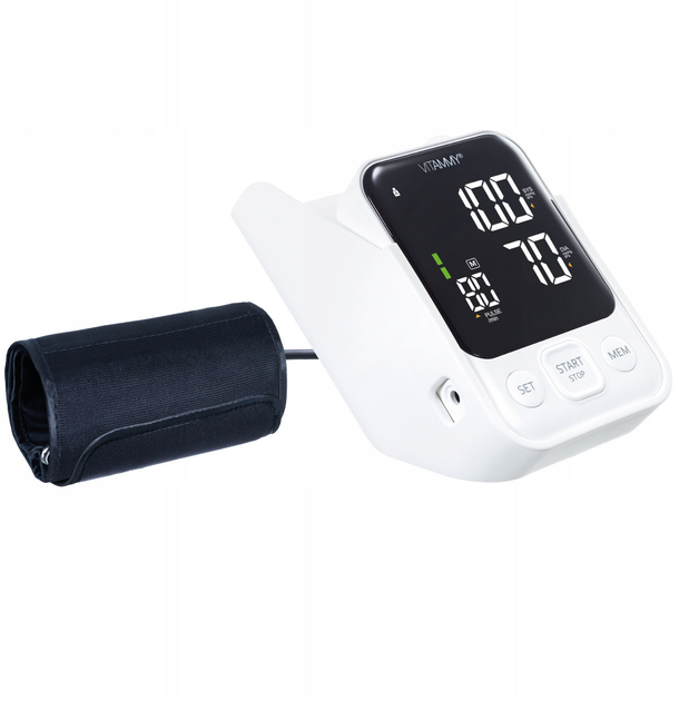 Ciśnieniomierz elektroniczny Vitammy Next 7 Arm Type Blood Pressure Monitor Usb Power Automatic (5901793642079) - obraz 2