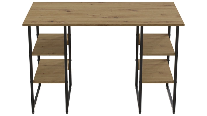 Компьютерный стол Ferrum-decor Карэн 75x120x60 черный ДСП Дуб Артизан 32мм (KARE2343) - изображение 4
