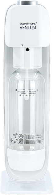 Аппарат / Сифон для газирования воды и напитков SODA@HOME VENTUM White с балоном СО₂ - изображение 4