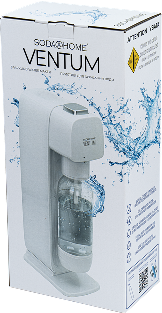 Аппарат / Сифон для газирования воды и напитков SODA@HOME VENTUM White с балоном СО₂ - изображение 6