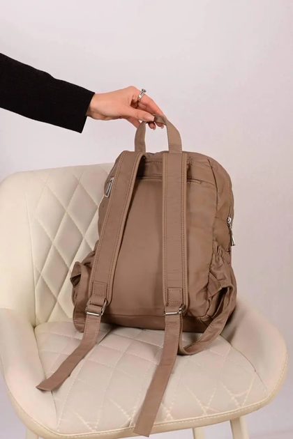 Женский рюкзак No brand 7-0104 бежевый - изображение 2