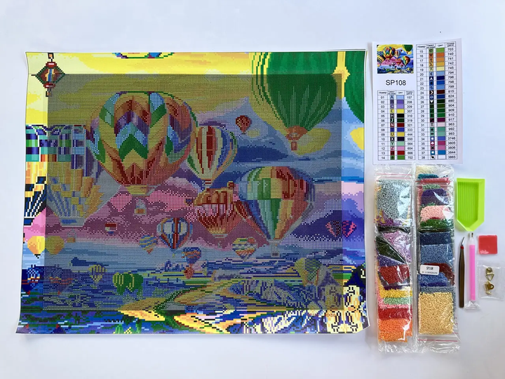 Алмазна мозаїка Повітряні кулі Каппадокія 40х50 см ColorArt SP108 - зображення 3