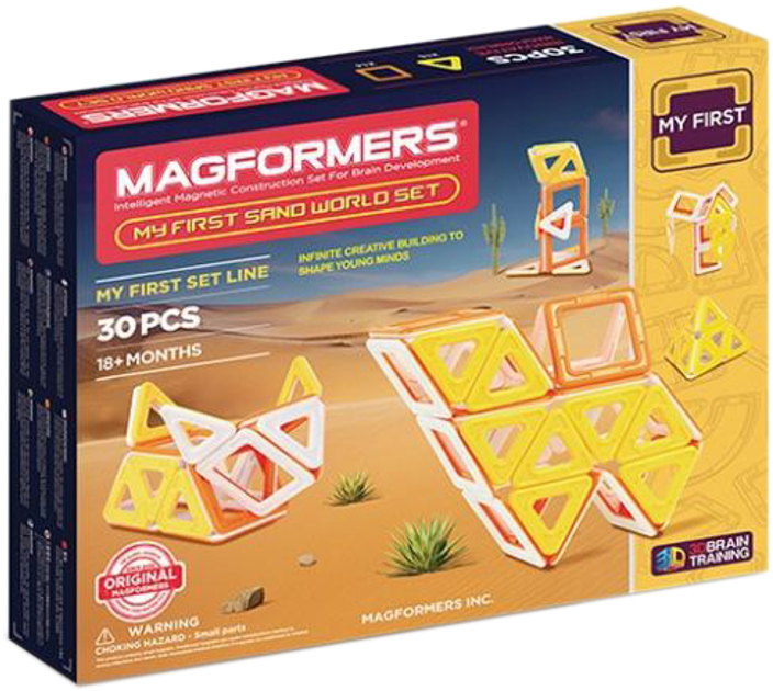Magnetyczny zestaw konstrukcyjny Magformers Moja pierwsza wyprawa na pustynię 30 elementów (8809465530839) - obraz 1