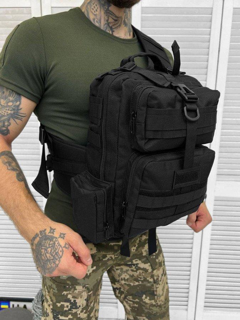Рюкзак слинг тактический 15 литров black ЛГ7192 - изображение 2