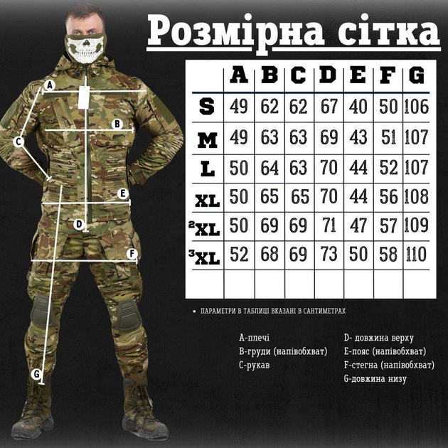 Штурмовой тактический костюм HORN third generation мультикам S - изображение 2