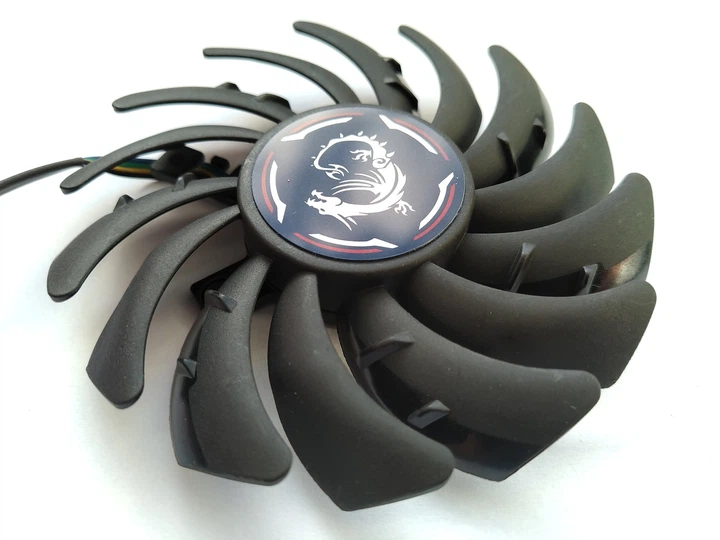 Вентилятор для відеокарти MSI GTX 1650 1660 Ti SUPER Gaming 87 мм PowerLogic PLD09210S12HH (PLD09210B12HH) комплект 2 шт (№359.05) - зображення 2