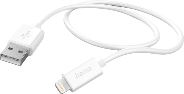 Kabel Hama Lightning - USB Type-A M/M 1.5 m White (4047443486073) - obraz 1