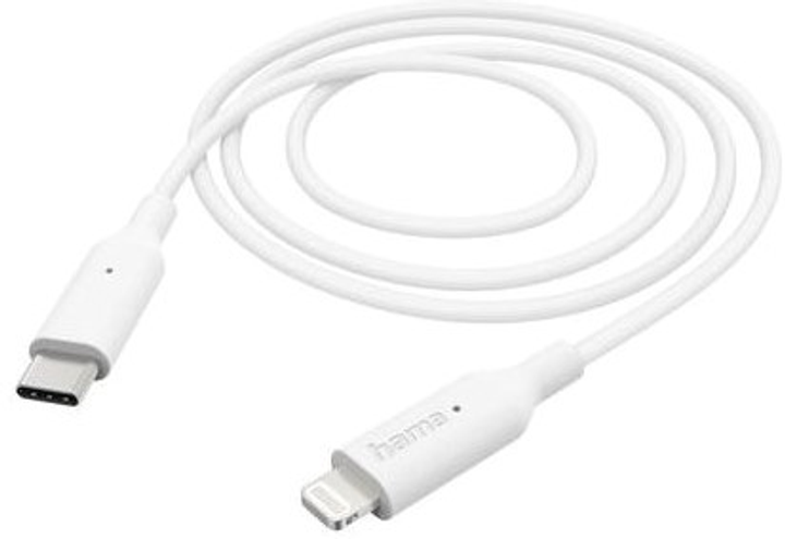 Kabel Hama Lightning - USB Type-C M/M 1 m White (4047443486066) - obraz 1