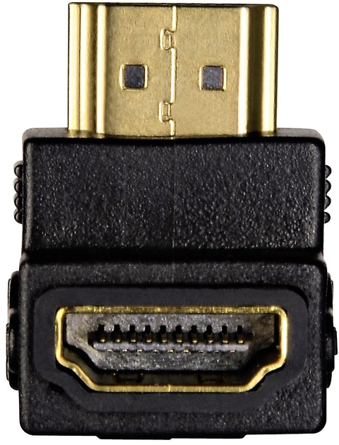 Адаптер кутовий Hama HDMI - HDMI M/F 270 degree Black (4047443393104) - зображення 2