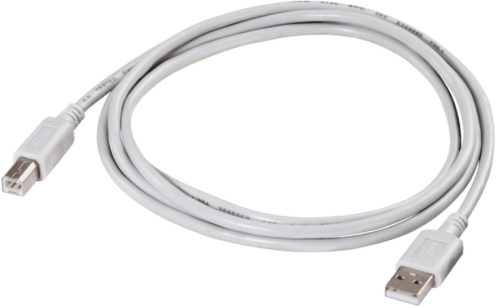 Кабель Hama USB Type-A - USB Type B M/M 1.5 м White (4007249346940) - зображення 1