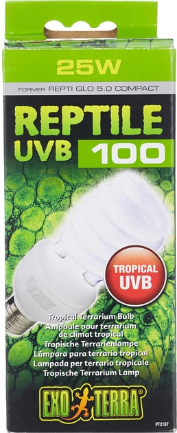 Lampa fluorescencyjna Exo Terra 100 Uvb 25 W E27 (0015561221870) - obraz 1