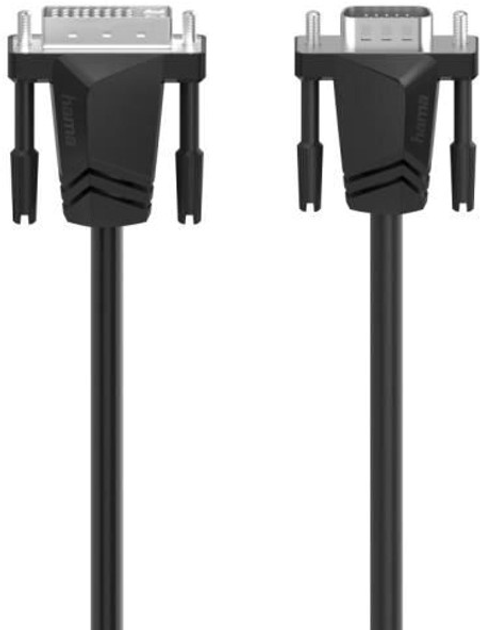 Kabel Hama DVI-I - D-Sub (VGA) M/M 1.5 m Black (4047443444783) - obraz 2