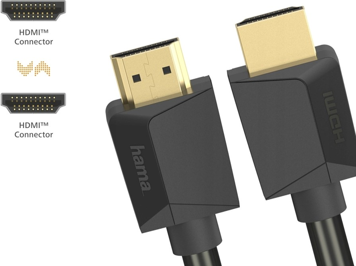 Kabel Hama High Speed 4K HDMI - HDMI M/M 5 m Black (4047443439390) - obraz 2