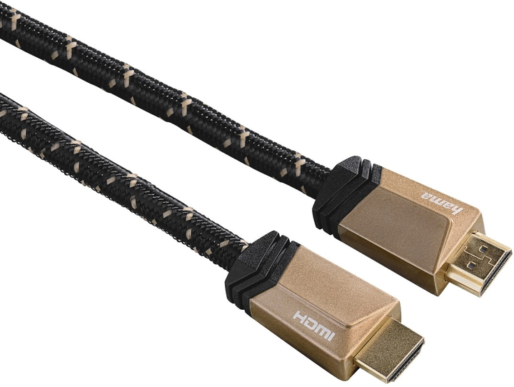Kabel Hama HDMI - HDMI M/M 2 m Black (4047443442345) - obraz 1