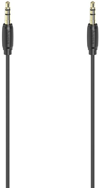 Kabel Hama Ultra slim mini-jack 3.5 mm - mini-jack 3.5 mm M/M 3 m Black (4047443438577) - obraz 1