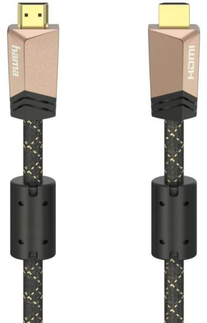 Кабель Hama HDMI - HDMI 4k M/M 0.75 м Black (4047443434227) - зображення 1