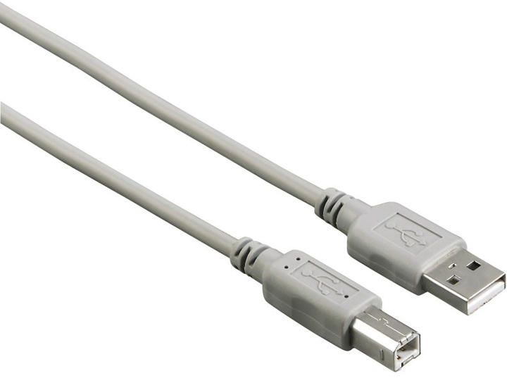 Кабель Hama USB Type A - USB Type B M/M 3 м Grey (4047443442291) - зображення 1