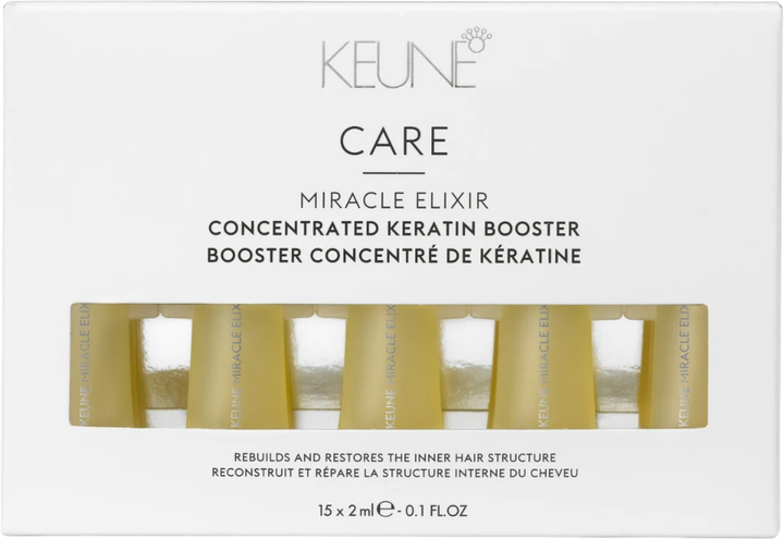 Keratynowy booster do włosów Keune Care Miracle Elixir Keratin Booster 15x2 ml (8719281103967) - obraz 1