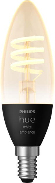 Світлодіодна лампа Philips Hue C37 E14 4.6W White Ambiance Filament (8719514411807) - зображення 1