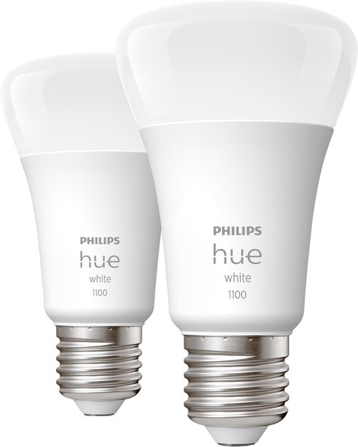 Набір світлодіодних ламп Philips Hue E27 9.5W 2 шт White (8719514289192) - зображення 2