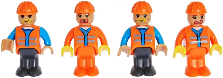 Конструктор ZIPP Toys "Поезд строительно-ремонтный DPK32 с рельсами" (желтый) - изображение 4